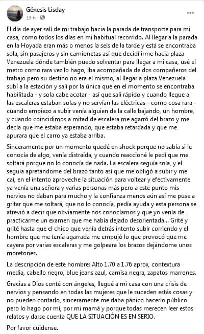 secuestro en el Metro de Caracas